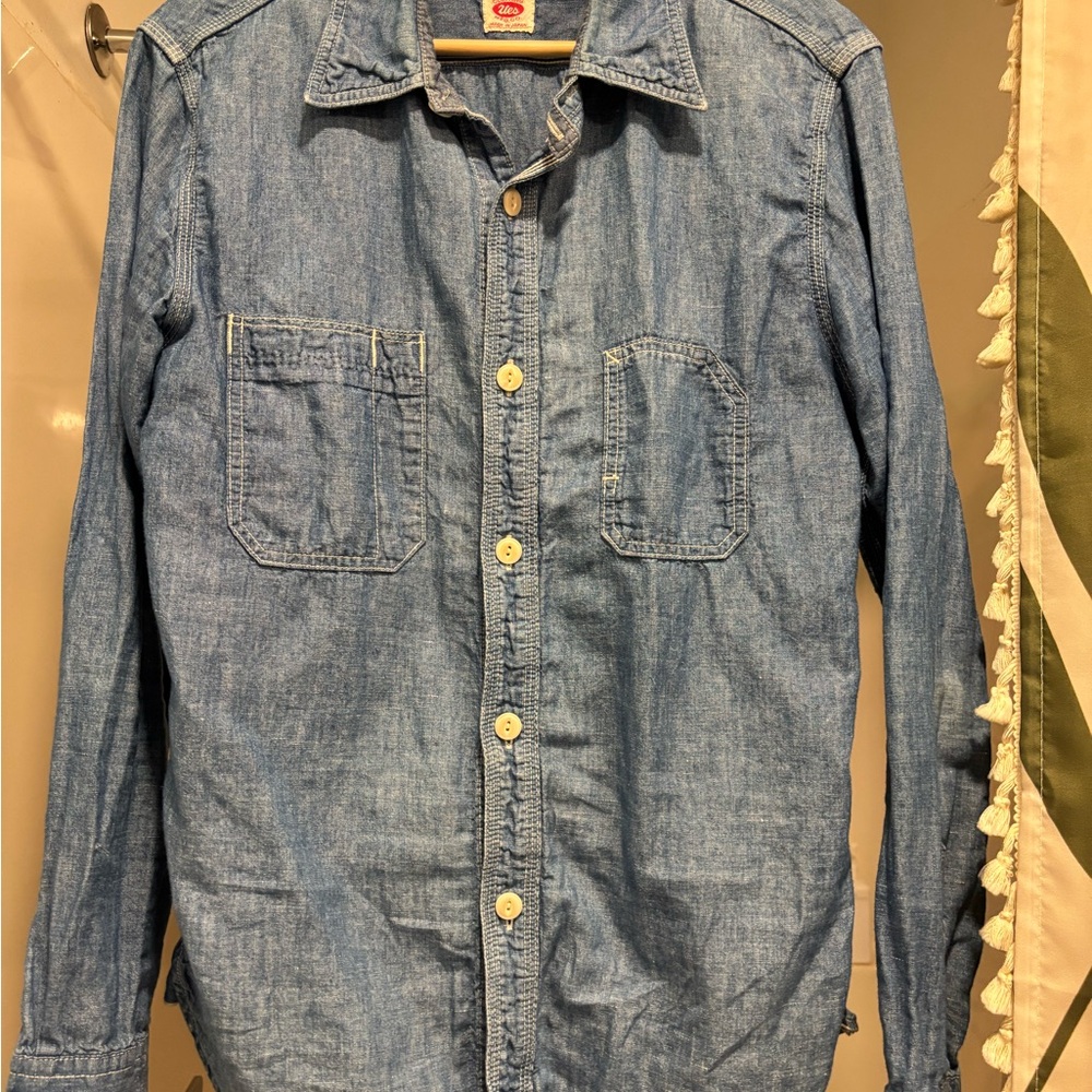 UES Chambray Blue Button-Up Shirt SIZE 3